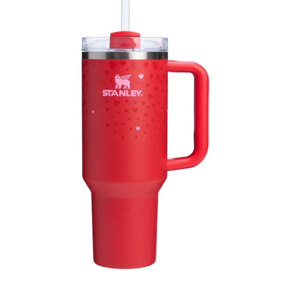 2025 Stanley Valentines Tumbler 40oz Ruby Red Hearts NWT